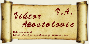 Viktor Apostolović vizit kartica